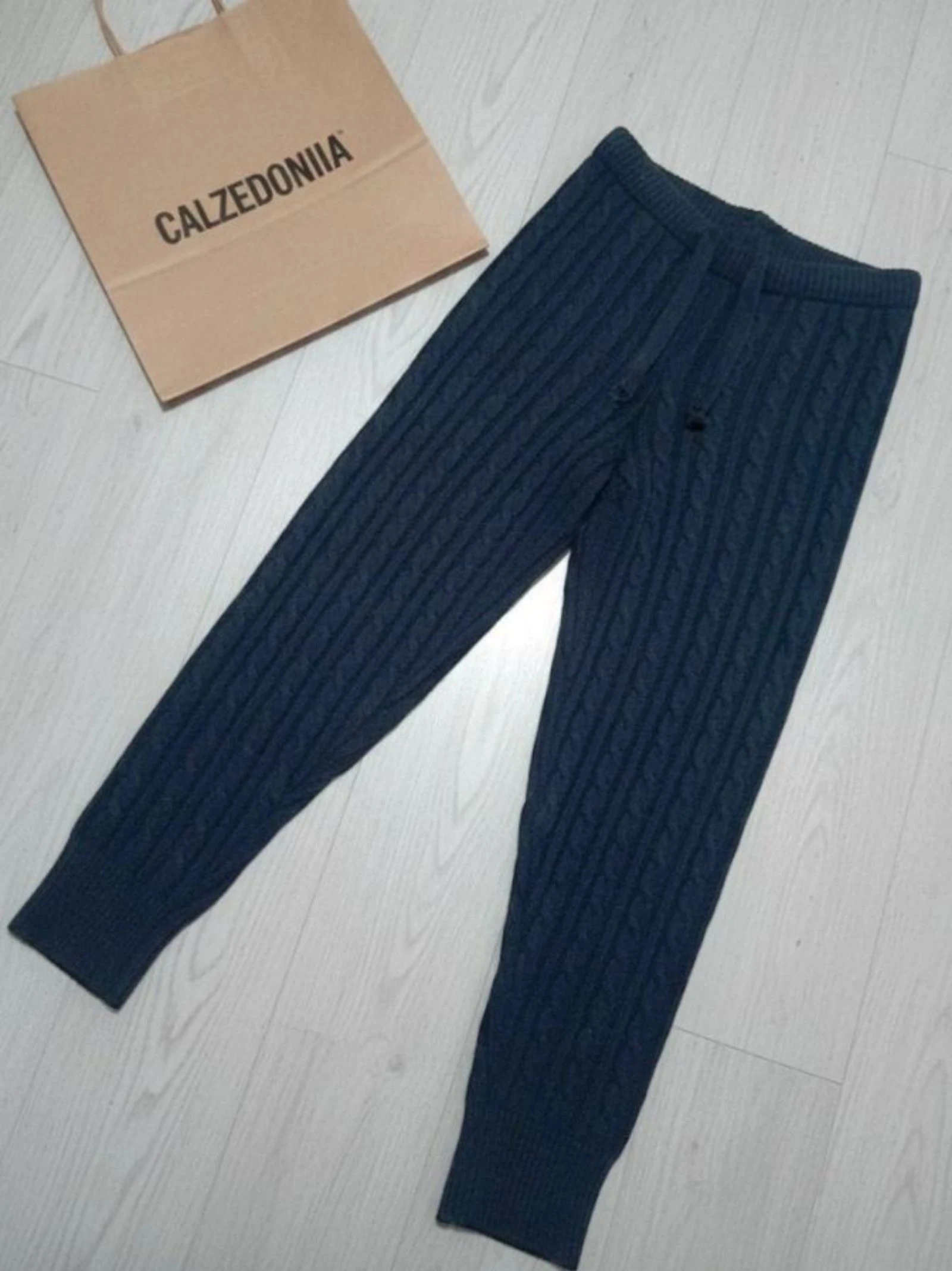 Pantalón de punto ochos Calzedonia Coquette Cable Knit Joggers Slim Lounge Pants  – photo 3